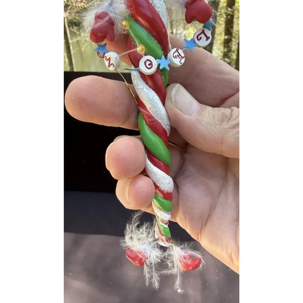Vintage Katherines Collection Dangle Leg Noel Dog Christmas Ornament Rare! -K2